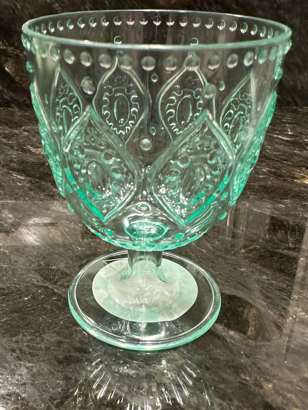 Target Embossed acrylic Glass Goblets and Tumblers - Green, Clear, Amber